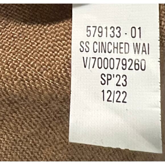 Banana Republic Sedona Linen Dress Midi Faux Wrap Collared Pockets Women’s XL - Picture 12 of 12